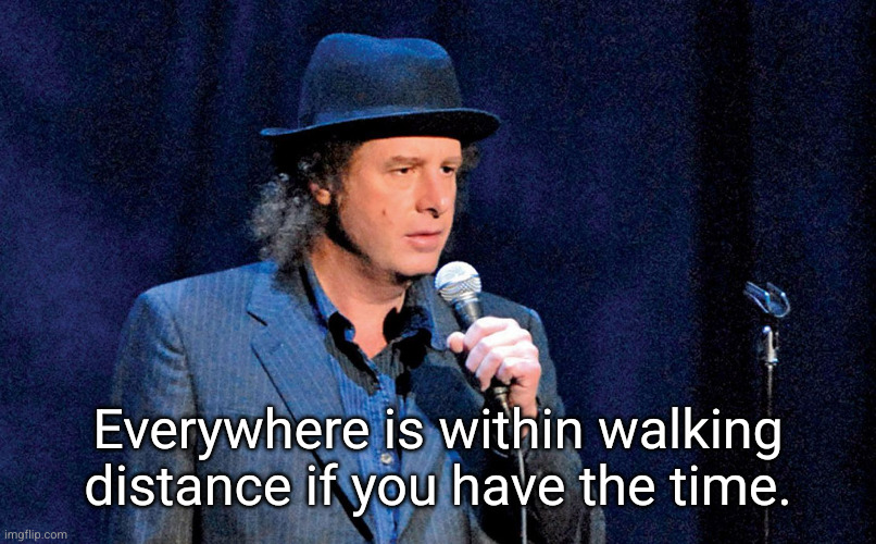 Steven Wright | Everywhere is within walking distance if you have the time. | image tagged in steven wright | made w/ Imgflip meme maker