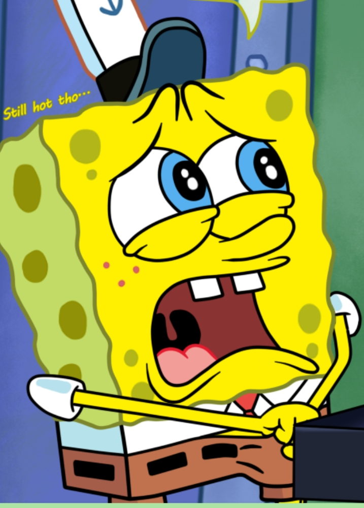 Scared Spongebob squarepants Blank Meme Template