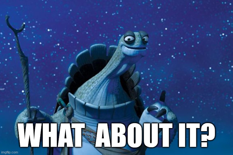 Master Oogway | what  about it? | image tagged in master oogway | made w/ Imgflip meme maker