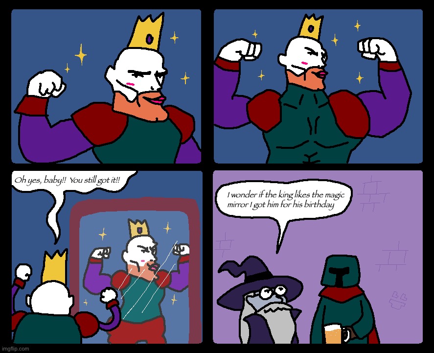 King and his son: magic mirror | made w/ Imgflip meme maker