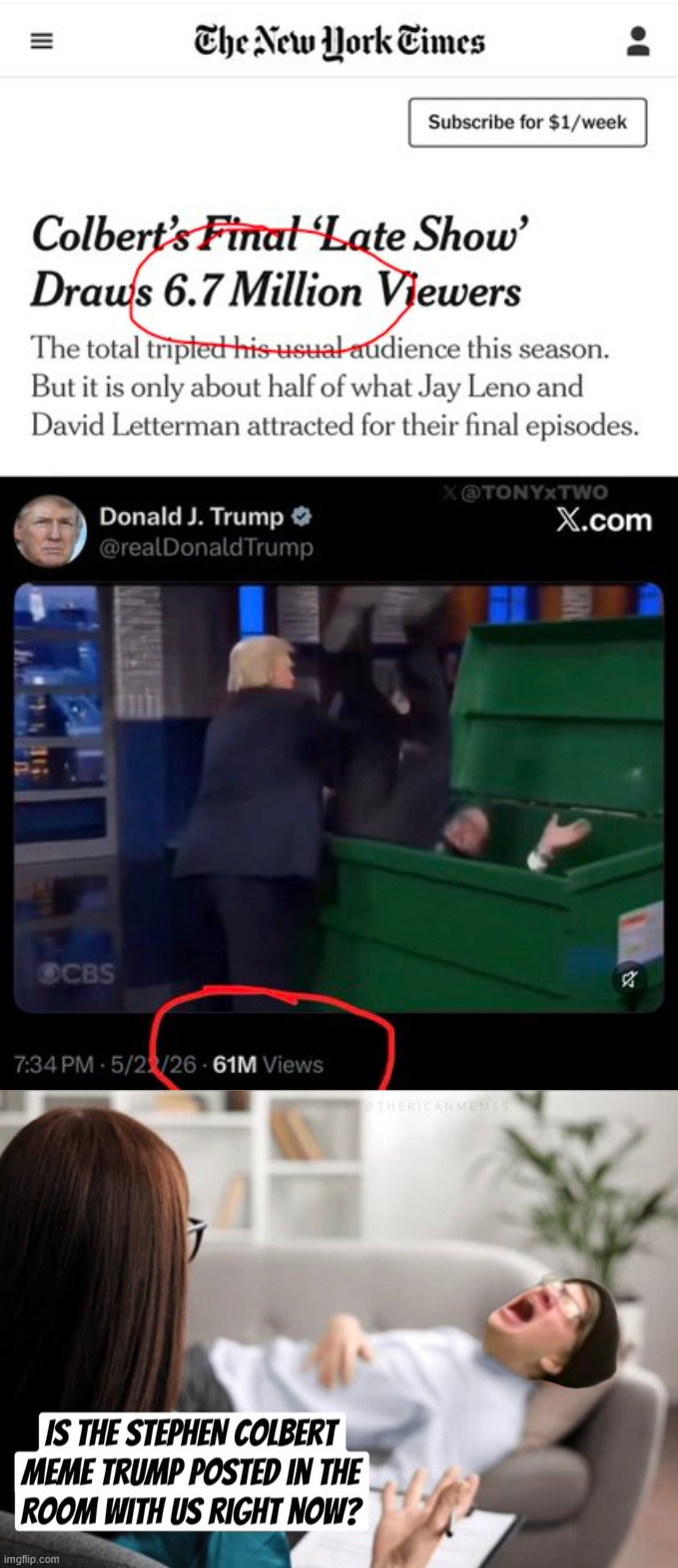 Just another lib meltdown | image tagged in lib meltdown,colbert finished | made w/ Imgflip meme maker