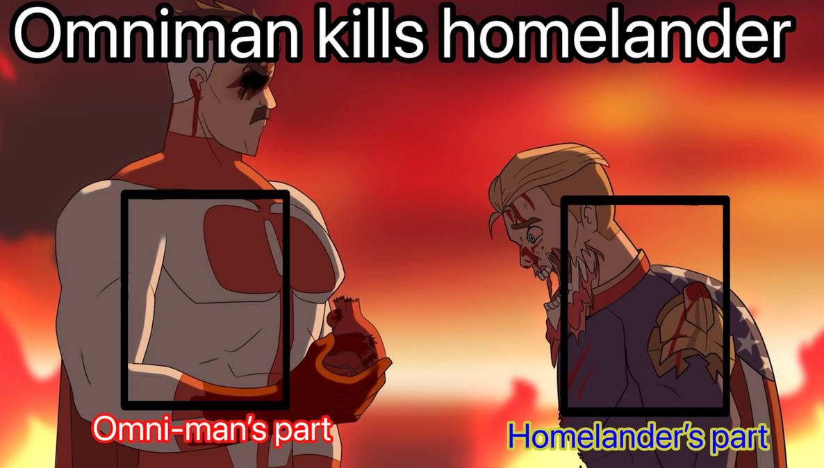 Omniman kills Homelander recast meme Blank Meme Template
