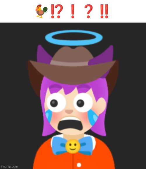 Why is he reacting with a rooster emoji? | image tagged in emojini,the great emojini,rooster,cock,funny,shitpost | made w/ Imgflip meme maker