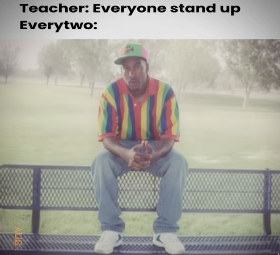 High Quality Guy on bench Blank Meme Template
