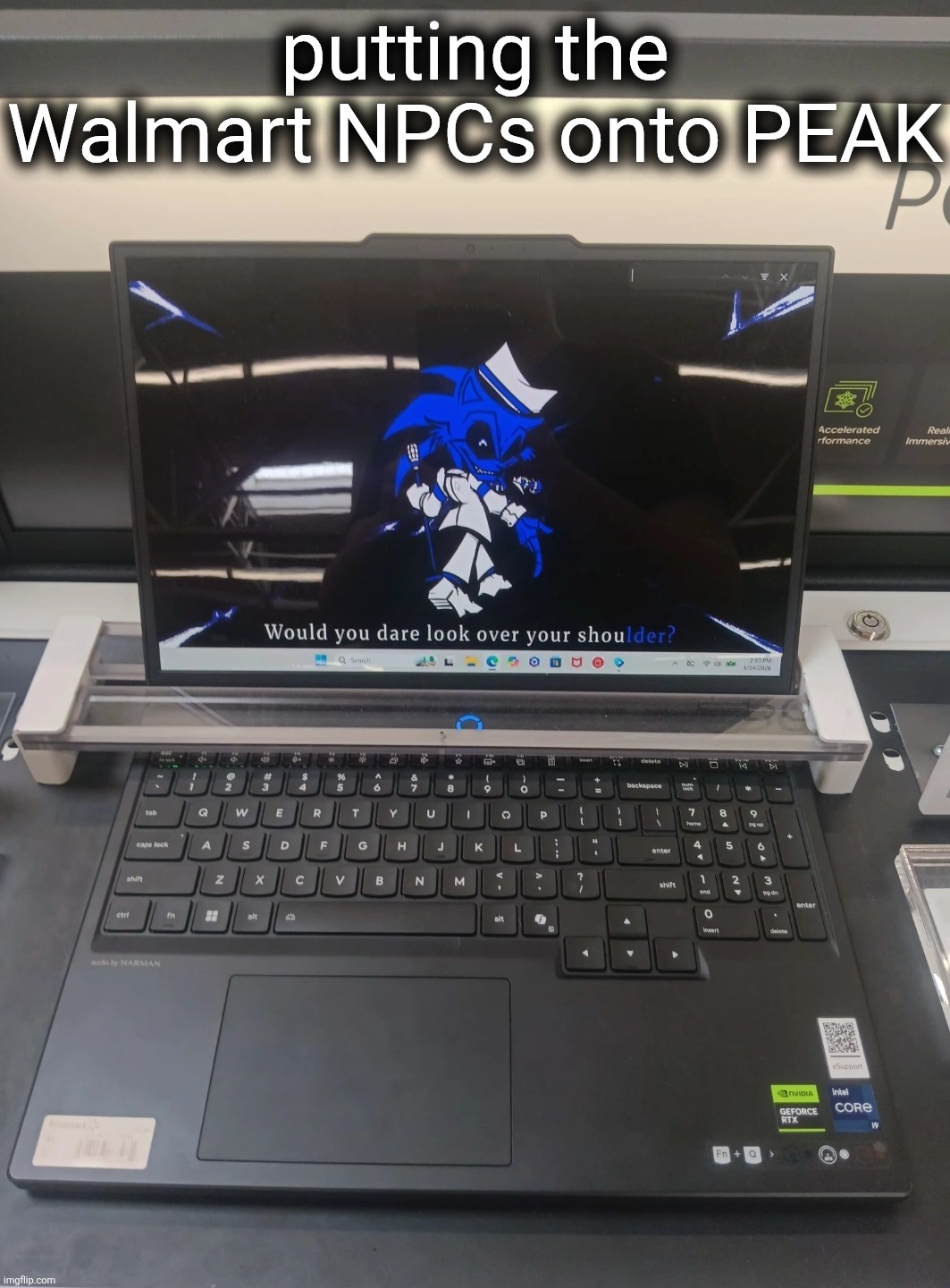 ouuughhh my mind is so sinister... | putting the Walmart NPCs onto PEAK | made w/ Imgflip meme maker