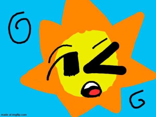 Mr Sun's bad day | image tagged in sprunki,drawing | made w/ Imgflip meme maker
