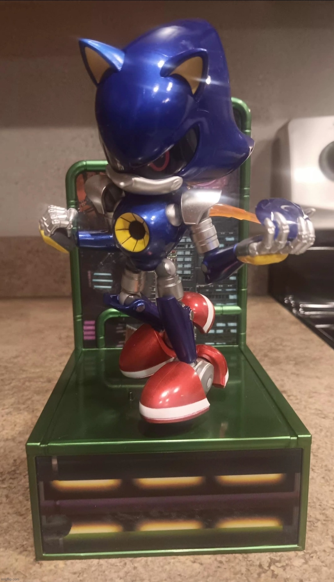 Got this deluxe Metal Sonic figure from Gamestop, genuinely probably my favorite figure of the ones I have | made w/ Imgflip meme maker