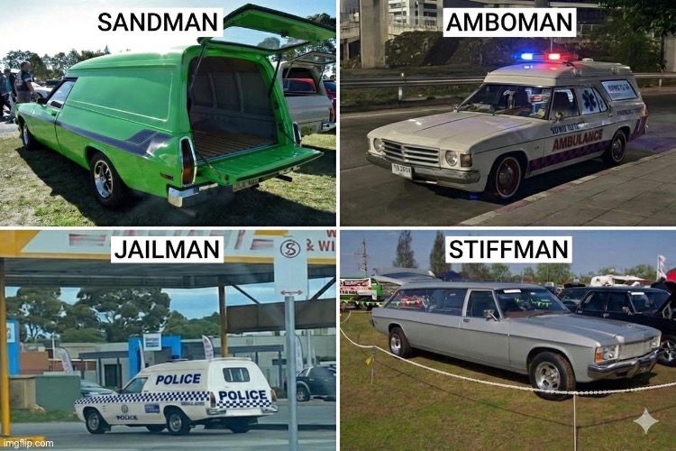 Mr Sandman and Brothers | image tagged in img_6031 jpeg,sandman,car,van,police car | made w/ Imgflip meme maker