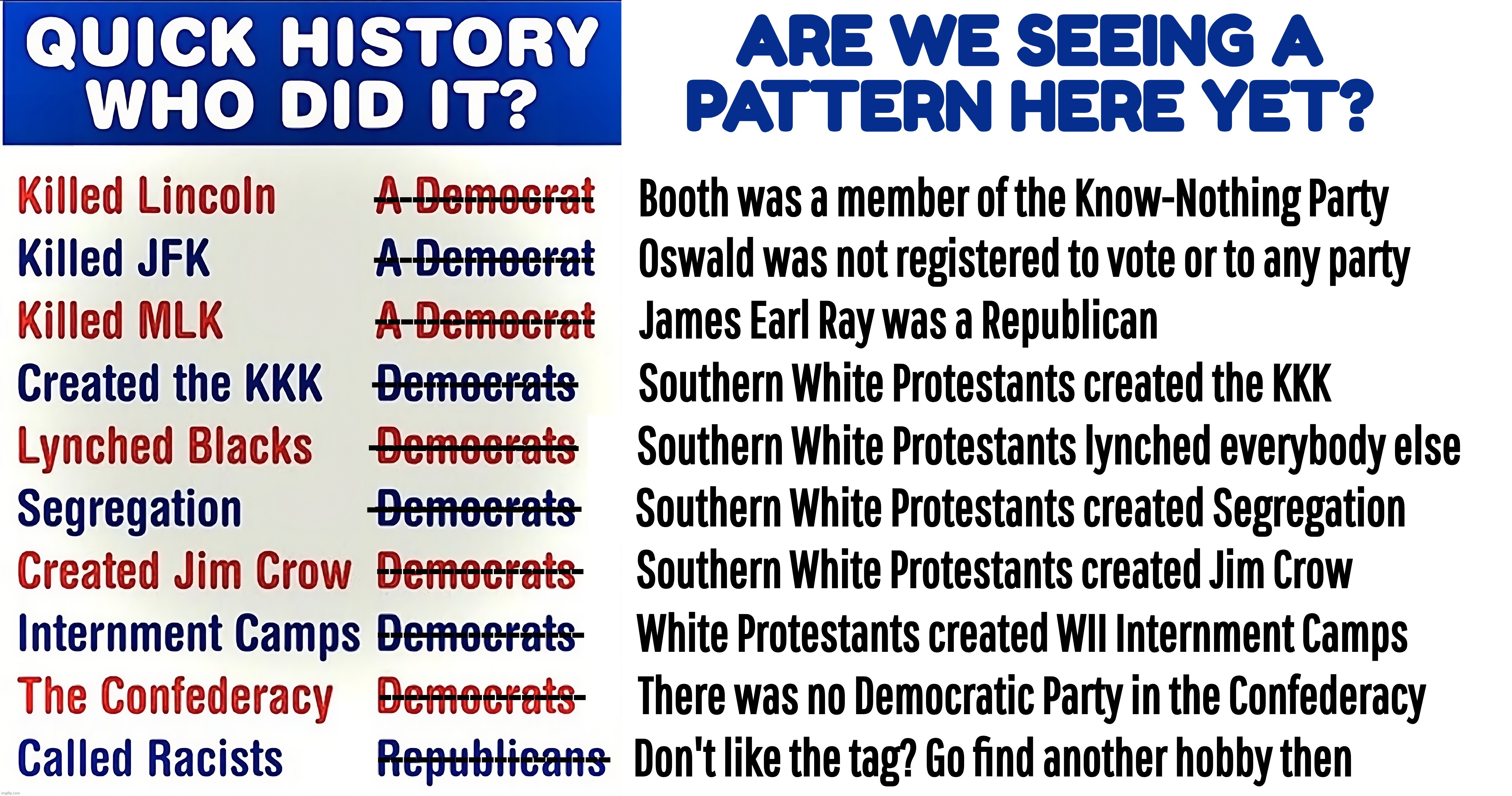 ----------------        Southern White Protestants lynched everybody else ----------------        Southern White Protestants created Segrega | image tagged in blank white template | made w/ Imgflip meme maker