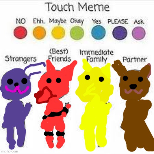 og fnaf | image tagged in touch meme | made w/ Imgflip meme maker