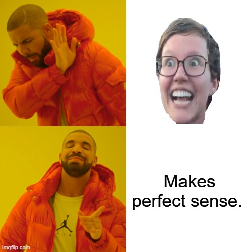 Physcoprotestor | Makes perfect sense. | image tagged in memes,drake hotline bling | made w/ Imgflip meme maker
