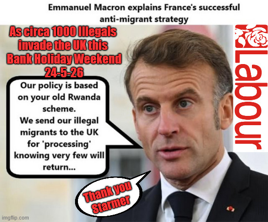 Illegal Migrant Arrivals Top 200,000 under Starmer's Labour #VoteReform | As circa 1000 Illegals 
invade the UK this 
Bank Holiday Weekend
24-5-26; Circa 1000 Illegals invaded the UK this Bank Holiday Weekend 25-5-26; Labour Lies ! Oh look - another boat load of potential Labour voters; That's over 200,000 Under Starmer; Labour Lies; d; #Immigration #Starmerout #Labour #KeirStarmer #labourisdead #nevervotelabour #Antisemitism #Savile #Paedo #Worboys #GroomingGangs #Paedophile #IllegalImmigration #Immigrants #Invasion #StarmerResign #strikes #DigitalID #ID Starmerout Labour Starmer Mandelson Rayner Blair KeirStarmer labourisdead Illegal Immigration Immigrants Invasion StarmerResign Island of strangers Lucy Connolly Two-Tier Justice Andy Burnham Hadush Kebatu Iranian immigrant; Thank you
Starmer | image tagged in starmer,labour,illegal immigration,vote reform,andy burnham | made w/ Imgflip meme maker