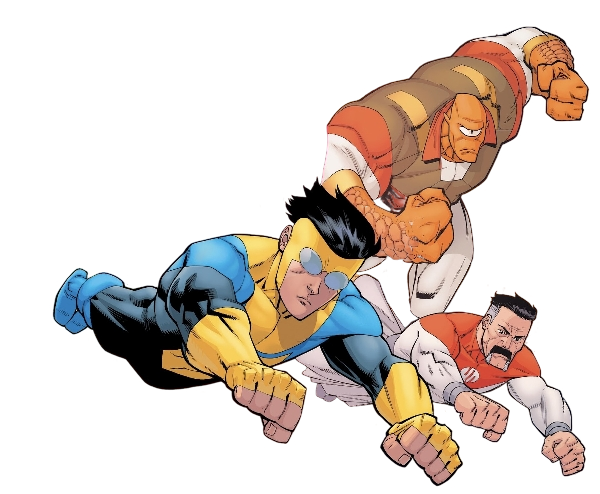 Invincible, Allen The Alien and Omni-Man Blank Meme Template