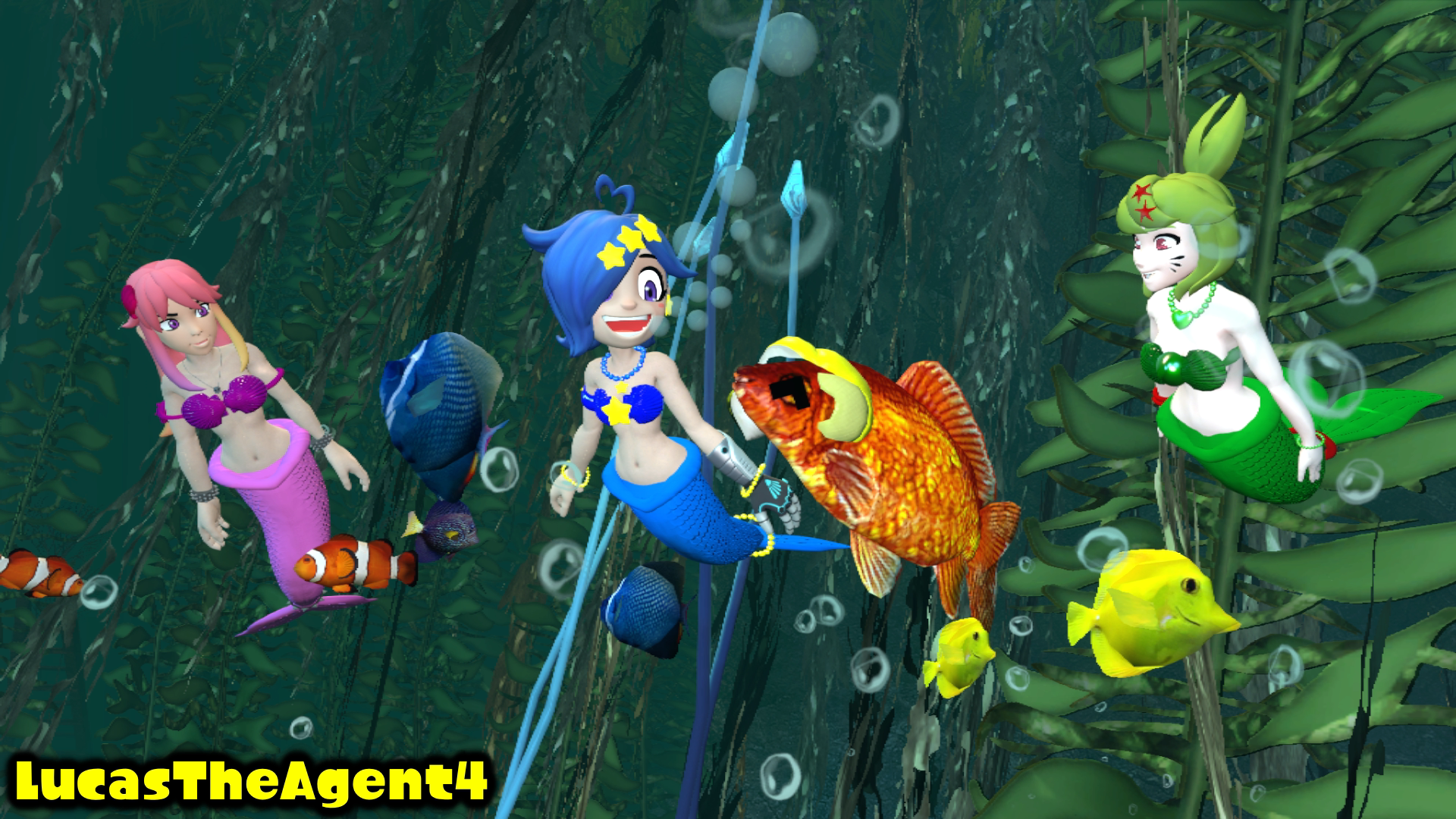 Fishy Friends Blank Meme Template