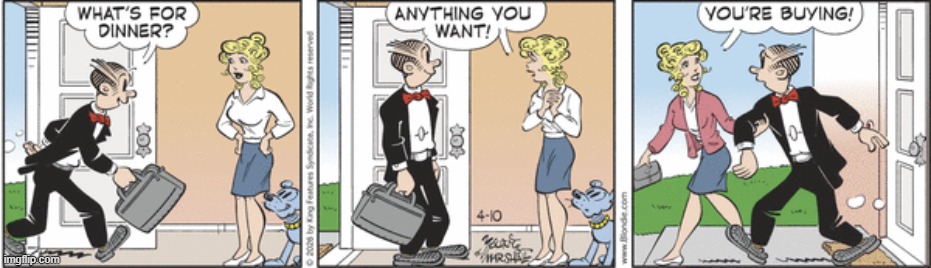Blondie | image tagged in comics | made w/ Imgflip meme maker