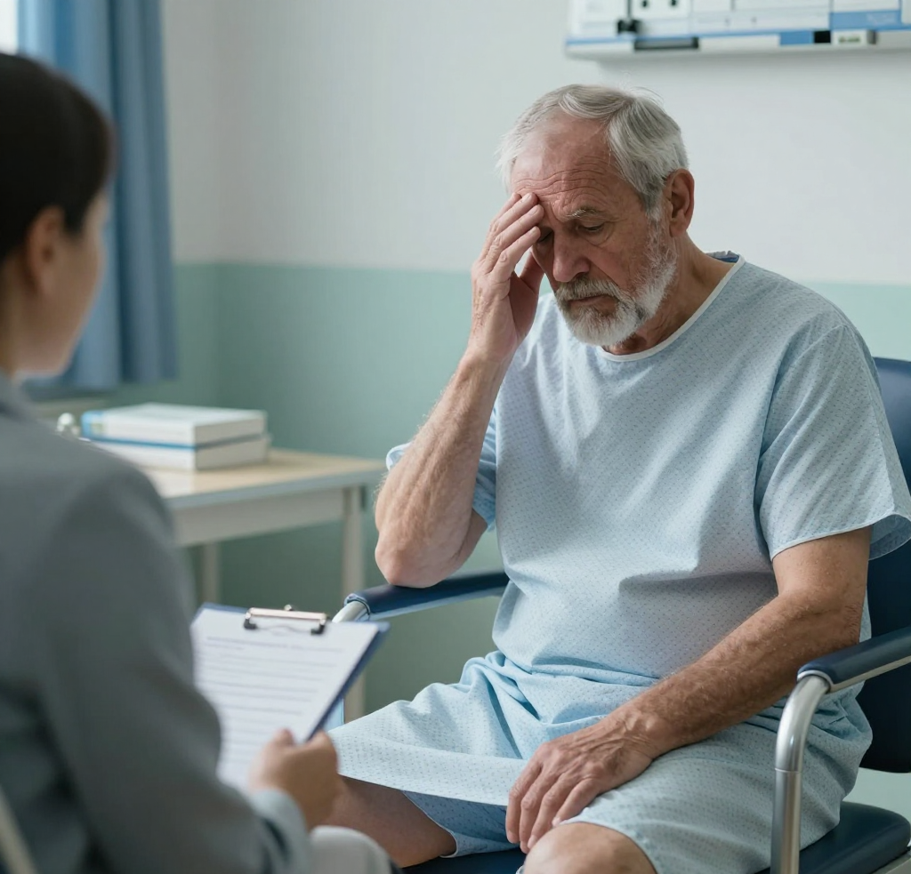 Elderly man psychology psychiatrist mental hospital MAGA Blank Meme Template