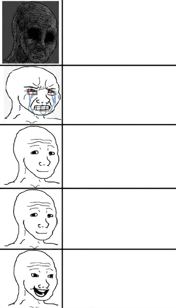 Doomer Happy Blank Meme Template