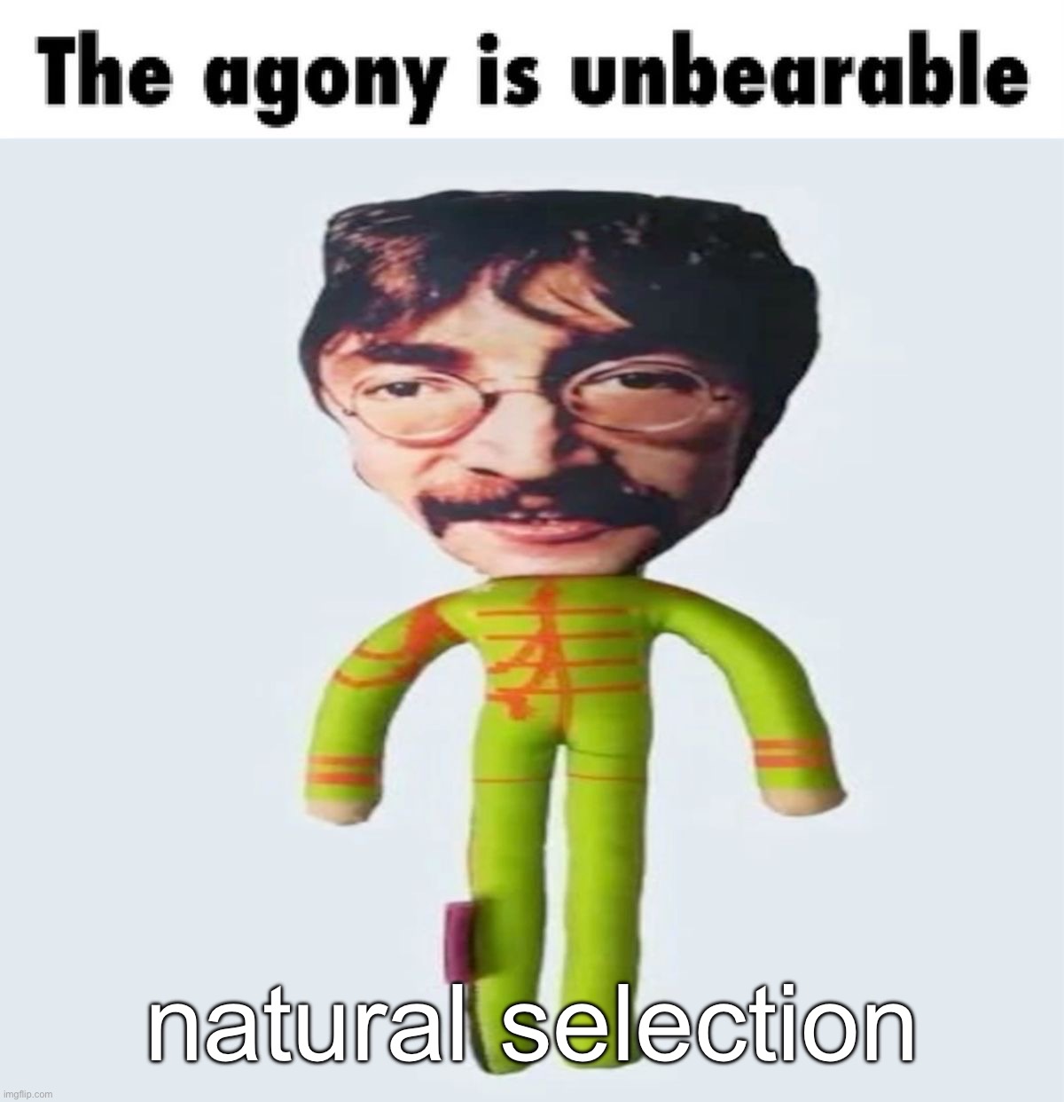 the agony is unbearable | natural selection | image tagged in the agony is unbearable | made w/ Imgflip meme maker