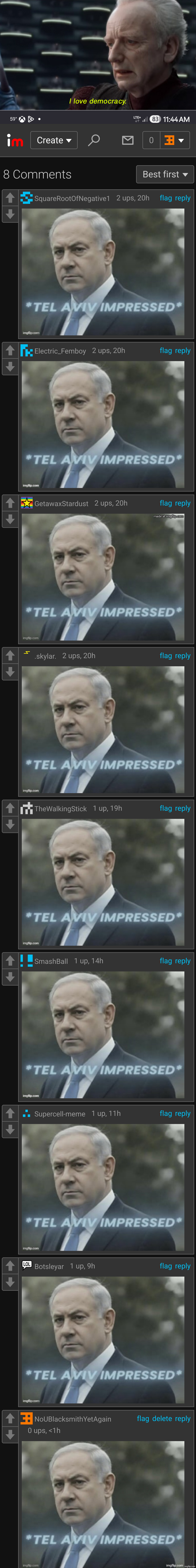 image tagged in i love democracy | made w/ Imgflip meme maker