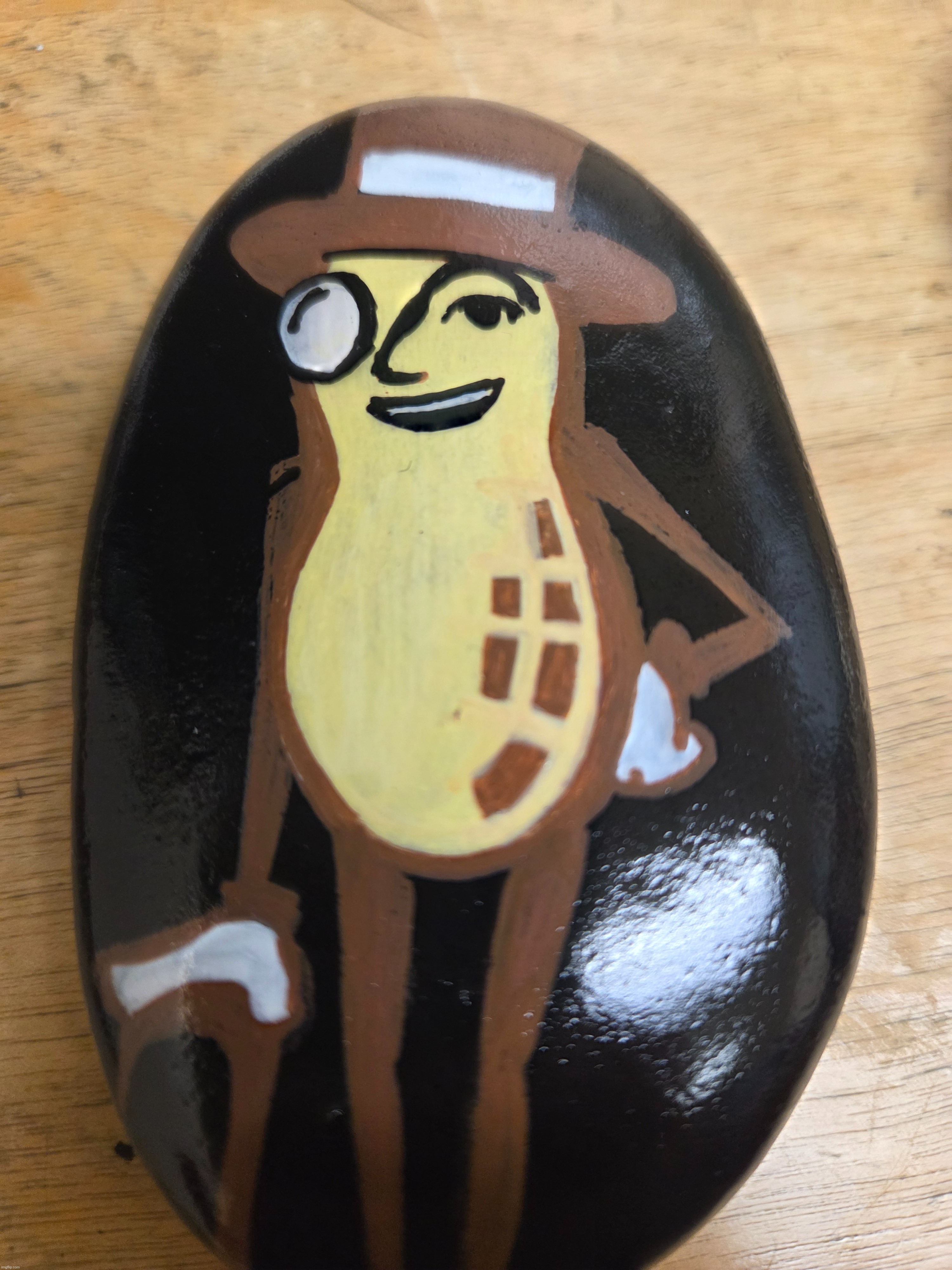I drew mr peanut on a rock | made w/ Imgflip meme maker
