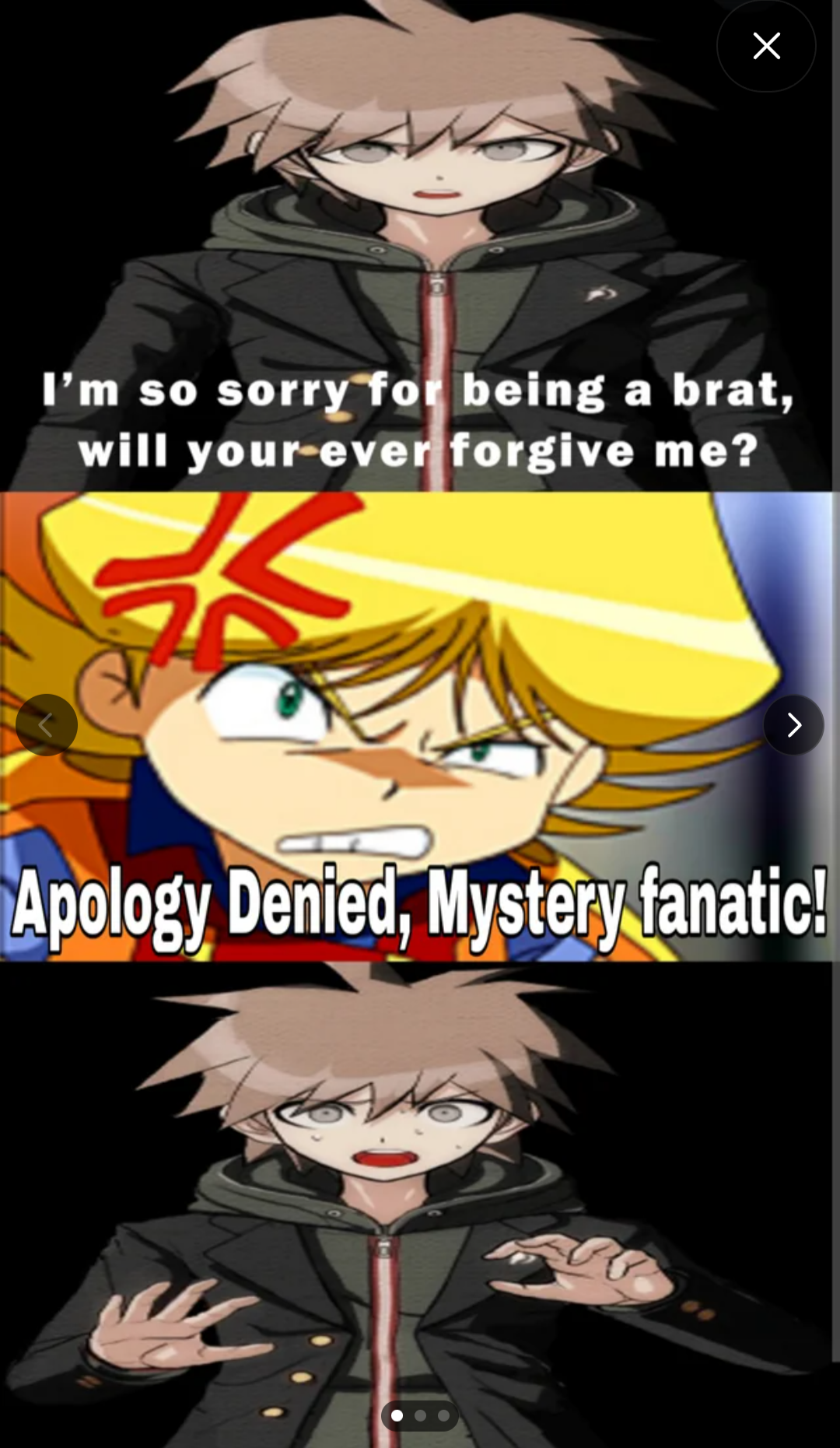 High Quality TF DID MAKOTO NAEGI DID TO YOU Blank Meme Template