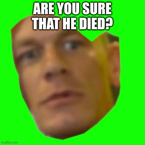 ARE YOU SURE ABOUT THAT | Are you sure that he died? | image tagged in are you sure about that | made w/ Imgflip meme maker