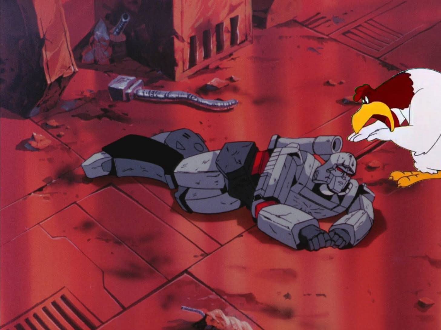 High Quality Foghorn and Megatron Blank Meme Template