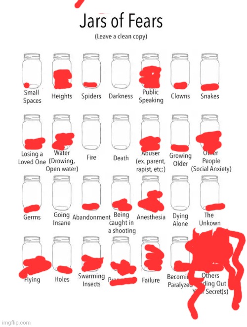 Jars of fears | image tagged in jar of fears clear version | made w/ Imgflip meme maker