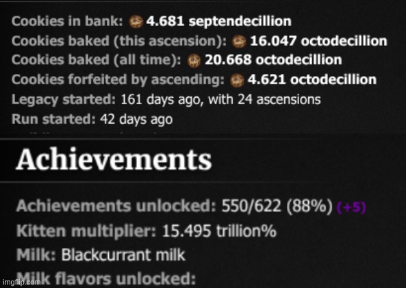 y'all fw my cookie clicker stats | made w/ Imgflip meme maker