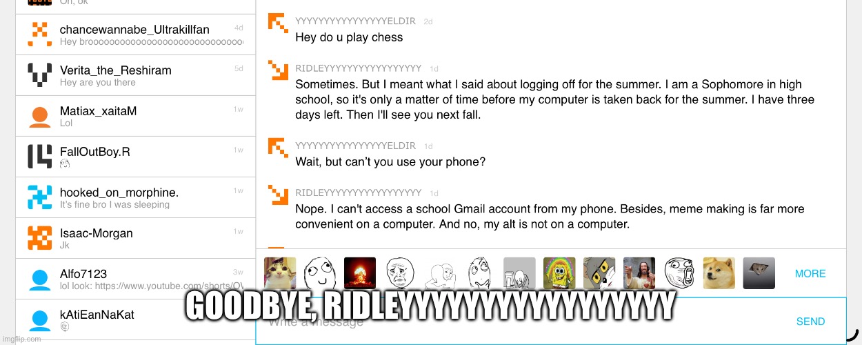 Goodbye, ridleyyyyyyyyyyyyyyyyy | made w/ Imgflip meme maker