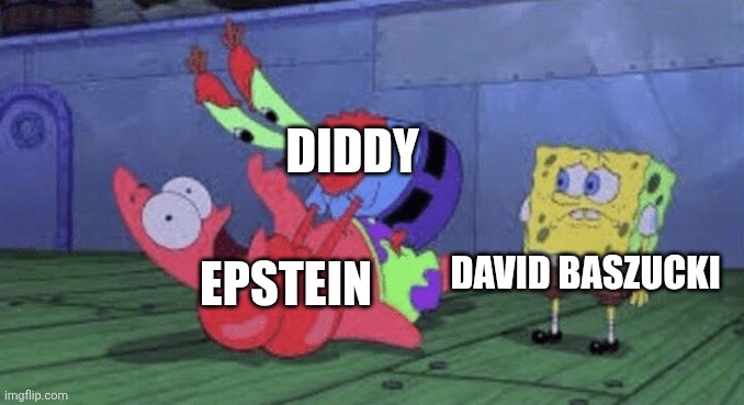 Who is the better predator ahh | Diddy; Epstein; David baszucki | image tagged in mr krabs choking patrick | made w/ Imgflip meme maker