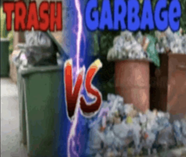 High Quality TRASH vs GARBAGE Blank Meme Template