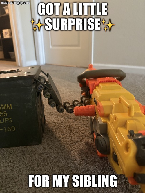 Just a little ✨surprise✨ | Got a little ✨surprise✨; For my sibling | image tagged in img_0509 jpeg | made w/ Imgflip meme maker
