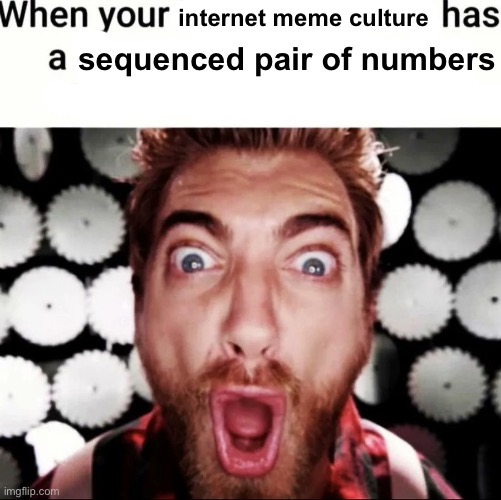 when your happy meal toy has button abstract block | sequenced pair of numbers; internet meme culture | image tagged in when your happy meal toy has button abstract block | made w/ Imgflip meme maker