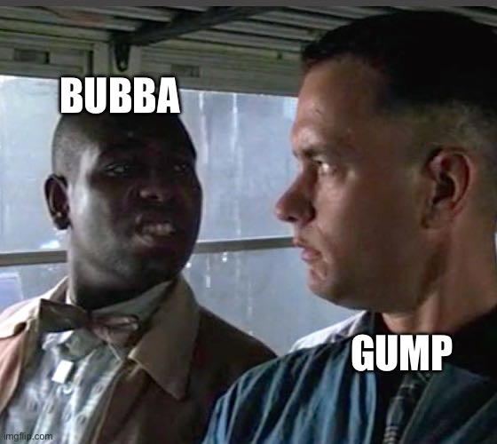 Captain Obvious | Bubba; Gump | image tagged in bubba gump,obvious | made w/ Imgflip meme maker