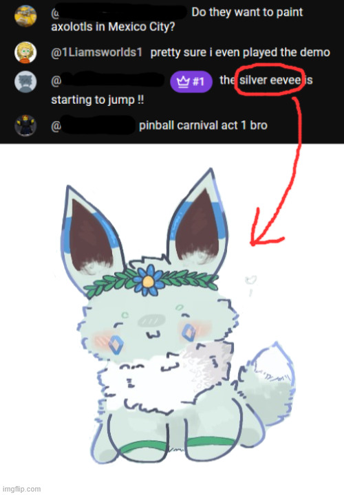 silver eevee | image tagged in chibi silver no background no outline,silver,eevee,shiny | made w/ Imgflip meme maker