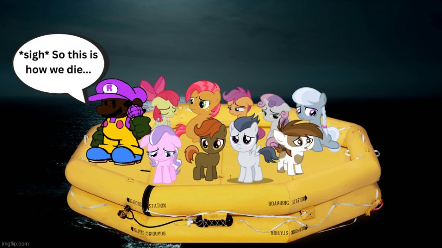 Rodney and company lost at sea | image tagged in mlp | made w/ Imgflip meme maker