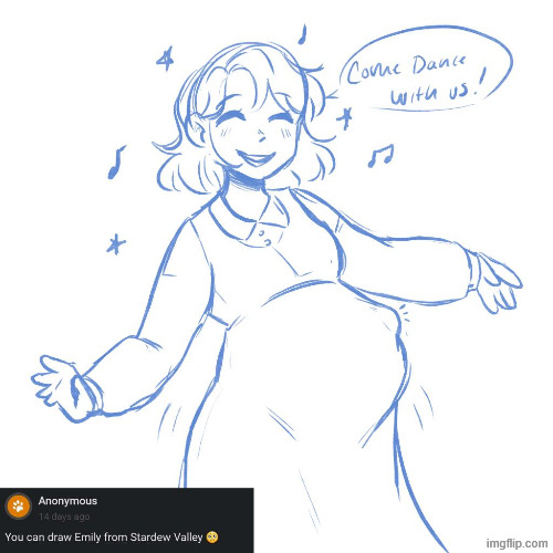 Baby's dancing too (by Lunarpix) | image tagged in stardew valley,cute,art | made w/ Imgflip meme maker