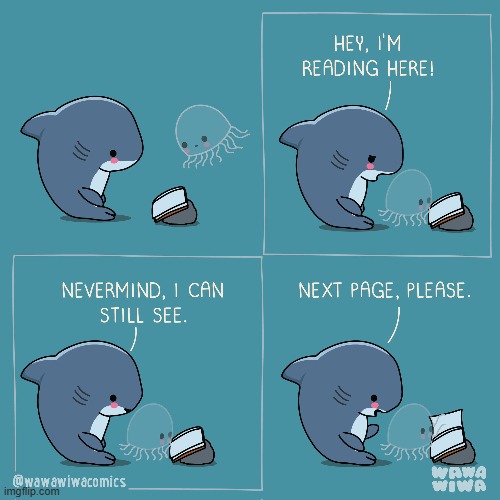 image tagged in shark,jellyfish,transparent,book,read,reading | made w/ Imgflip meme maker