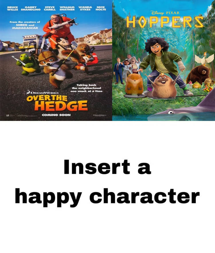 Who Loves Over The Hedge And Hoppers Blank Meme Template