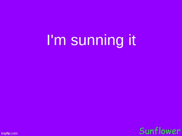 I'm sunning it | made w/ Imgflip meme maker