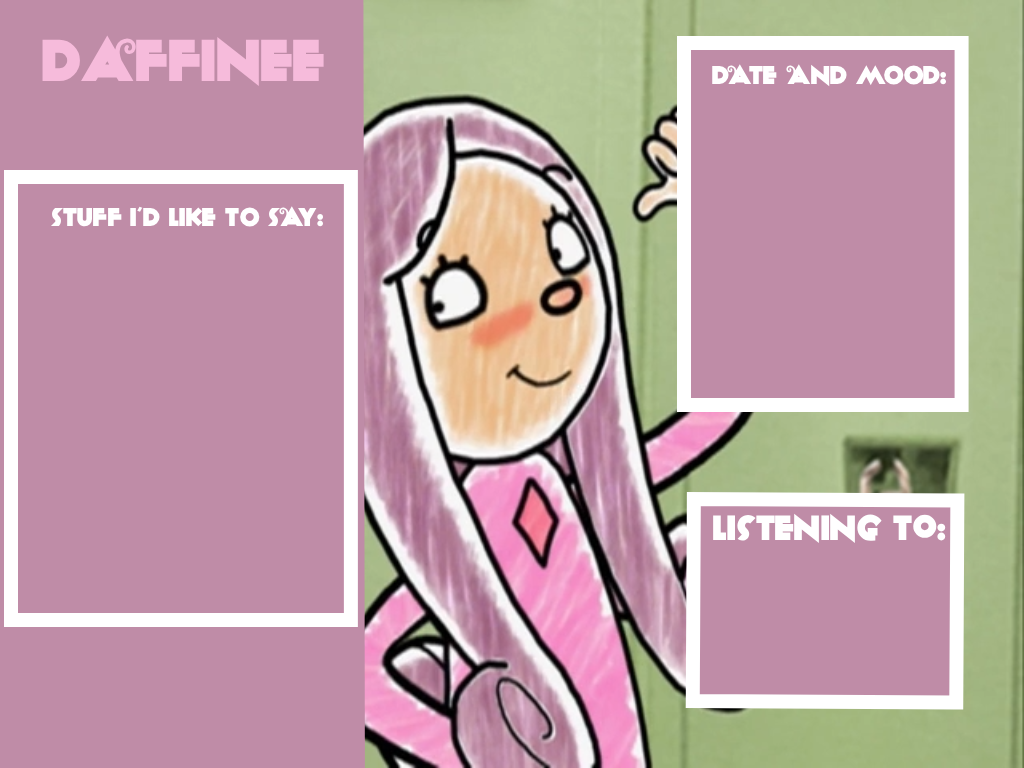 High Quality Daffinee announcement template Blank Meme Template