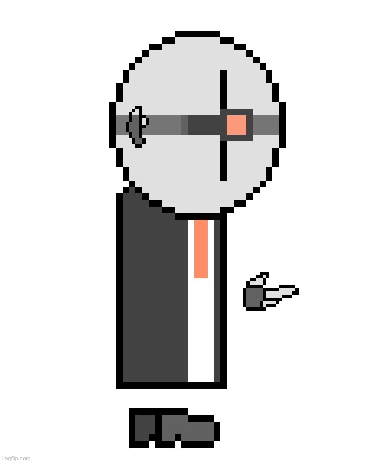 Somewhat poor pixel art version of Keros, my MadCom OC from a while ago | made w/ Imgflip meme maker