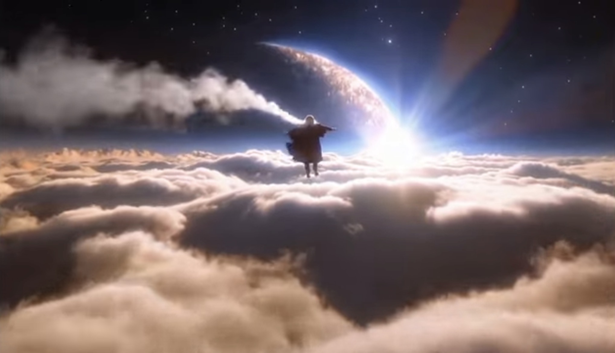 Wizard in the sky Blank Meme Template