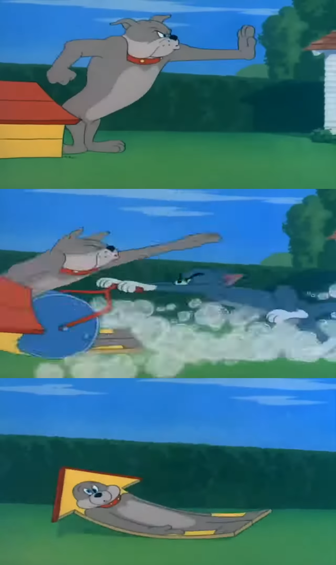 Tom and Jerry Doghouse Blank Meme Template