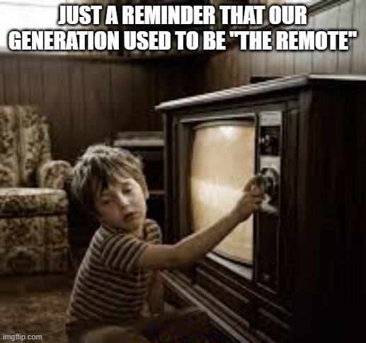 The Remote | Just a reminder that our generation used to be "the remote" | image tagged in gen x | made w/ Imgflip meme maker