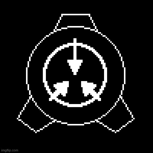 I randomly decided to draw the scp foundation logo in pixilart. | image tagged in scp,logo | made w/ Imgflip meme maker
