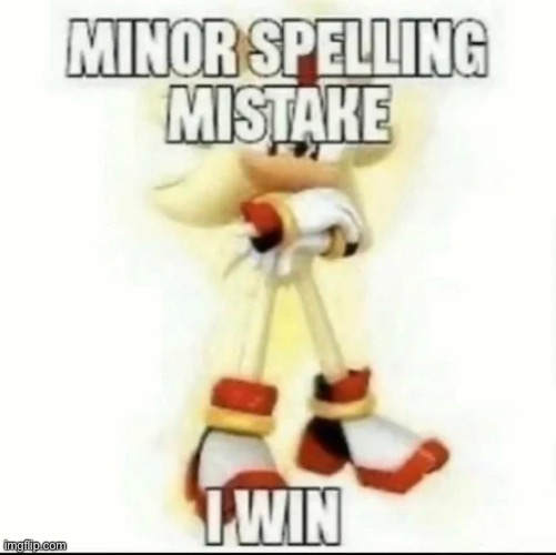 image tagged in minor spelling mistake | made w/ Imgflip meme maker