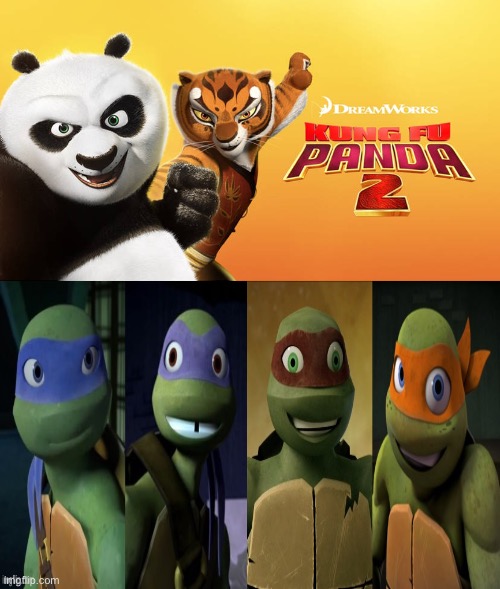 2012 Teenage Mutant Ninja Turtles Loves Kung Fu Panda 2 | image tagged in tmnt,kung fu panda,crossover,deviantart,memes,teenage mutant ninja turtles | made w/ Imgflip meme maker