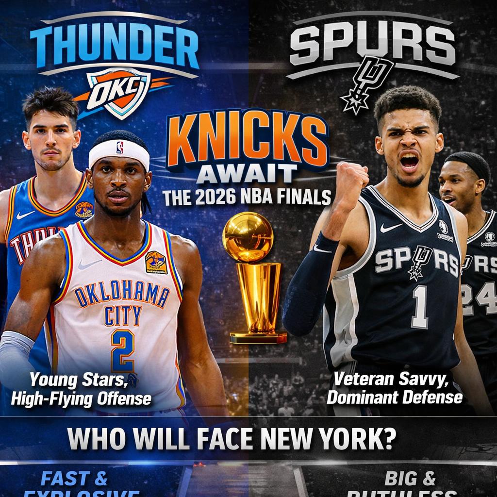 2026  Thunder or Spurs: Who do Knicks match up best with in NBA Blank Meme Template